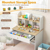 Home School Students Learning Workstation Study Desk with Storage
