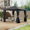 Sturdy Party Gazebo Marquee With Curtain Garden Furniture W/Ground Stake