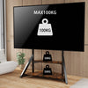 Heavy Duty TV Floor Stand with 2 Wood Shelves for 65-100 Inch TV Corner Bracket