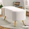Long Stool Chair Bed End Seat Window Bench Faux Frizzle Shaggy Fur Soft Padded