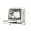 Table Top Dishwasher Mini Tabletop Dishwasher 6L Built-in Water Tank