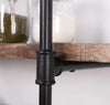 Shelf Industrial Steel pipe Wall Floating Storage Shelving Unit 2 - 4.5 Tiers
