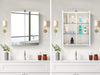 LED Bathroom Cabinet Wall Mounted Mirror Glass Shelf Storage Cupboard