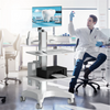 Wheels Medical Dental Clinic Trolley Carts w/ Laptop Pallet,Oral Scanner Holder
