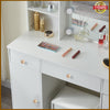 Dressing Table Vanity Set Makeup Desk with Stool Mirror Drawer & 10 LED Lights