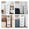 Bathroom Drawers | White 4 Drawer Storage Cabinet Unit Free Standing Wooden