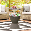 30L Patio Ice Cooler All-weather Cool Bar Table w/ Extendable Tabletop Party