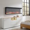 Electric Fireplace 3 Sided Panoramic Fire 40 inch Standing Insert LED Flames