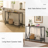 2-Tier Console Table Side/End Table w/Mesh Shelf Entryway Hallway Vintage Tables