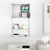 Chic Metal Wall Cabinet Garage Storage Cabinet w/3 Adjustable Shelves-Grey