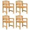 CIADAZ 5 Piece Garden Dining Set Solid Wood Teak, Garden Table And Chairs, Y0S9