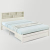 3FT 4FT6 Single Double Wooden Bed Pine Wood Bed Frame with Drawer and Shelves