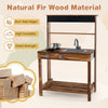 Kids Outdoor Mud Kitchen Toddlers Educational Wooden Play Kitchen Set