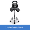 Saddle Rolling Salon Stool Hydraulic Lift Swivel Barber Tattoo Chair White Black