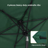Garden Patio Parasol Sun Shade UV Protection Umbrella Steel Tilting Crank Handle