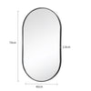 Oval Industrial Vanity Wall Makeup Mirror Framed Living Room Bathroom Decor