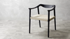 RATTAN SEAT WOODEN FRAME SCANDINAVIAN STYLE DINING CHAIR