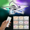 LED Ceiling Fan with Light Flush Mount Dimmable and 6 Speeds With Remote Control
