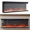 3-Side Glass Fireplace Insert Wall LED Fireplace Electric Inset Fire 40/50/60''