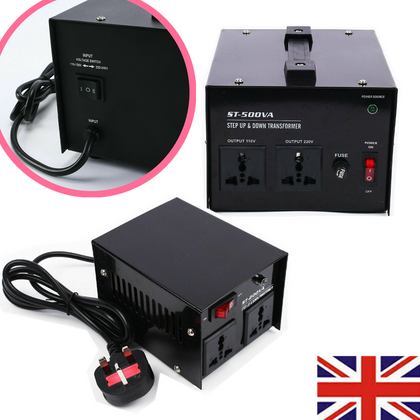 500W Step Up/Down Voltage Transformers Converter UK to US US to UK Regulator Hot