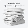 King Size Duvet Set - Ultra-Soft Goose Down Alternative, All Season Quilt.