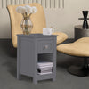 Small Side End Table Slim Wooden Sofa Night Stand Drawer Storage Cabinet Bedroom