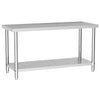 60-180CM Stainless Steel Work Table Commercial Catering Table Kitchen Prep Table