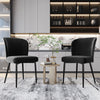 Dining Chairs Set of 2 Soft Chairs and Backrest Kitchen Chairs with Metal Legs