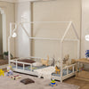 Solid Wood Kid House Bed Frame Single Bed Treehouse Toddler Child Floor Bedframe