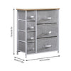 Fabric Cabinets Storage Unit Metal Frame Chest of Drawer Organiser Bedside Table