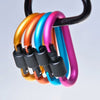 6X Heavy Duty Carabiner Clip Hook D-Ring Screw Lock Outdoor Rock Buckle Max 50KG