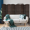 6 Panel Room Divider Privacy Screen Wall Folding Partition Hand-woven Rattan