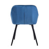 Noble Set of 2 Dining Chairs Velvet Armchairs Upholstered Soft Seat Back Metal