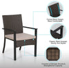 Garden Patio Furniture Outdoor Rattan Effect 2 Piece Set Wicker Chairs w/Cushion
