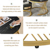 Set of 2 Coffee Nesting Table Set Detachable Sofa Side End Table Marble Effects