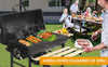 Heavy Duty BBQ Grill Large Charcoal Barrel Garden Barbecue Mini Smoker Wheels