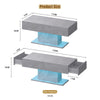 High gloss Coffee Table with RGB LED Lights Living Room Cocktail Sofa Table Grey