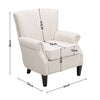 Modern Fabric Oyster Wing Back Armchair Soft Lounge Chair Single Fireside Sofa