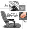 Gaming Floor Chair 14-Position Adjusting Backrest Comfortable Lazy Sofa-Grey