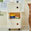 2/3/4/5 Layer Floor Standing Bedside Table Cabinet Drawers Storage Unit on Wheel