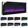 Electric Heater 40-100in LED Fireplace Media Wall Fire Insert/ Wall Mount/ Stand