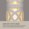 Gas Patio Heater Outdoor Heating 50 mBar 11.2 kW 360 ° View Portable Silver
