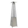 Gas Pyramid Patio Heater - Outdoor/Garden - Glass Tube - 13kw- Silver - Dellonda