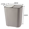 Twin Double Bin Recycling Waste Trash Can Dust Rubbish Separator with Press Lid