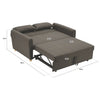 Dahlia Brown 2-Seater Pull Out Sofa Bed - Convertible Sleeper Sofa