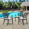 5pcs Cast Aluminium Cafe Bistro Set Table and 4 Chairs Outdoor Garden Furniture