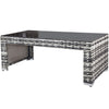 Rattan Garden Furniture Conservatory 8 Seater Corner Sofa Set with Coffee Table