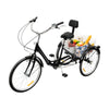 Adult Tricycle Folding Trike Bicycle 3-Wheel Bike 7-Speed Tricycle W/ Basket