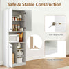 166cm Modern Hutch Cabinet Kitchen Pantry Storage w/Microwave Stand-White