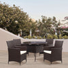 Square Round Rattan Coffee Table with 2/4 Chairs Set Bistro Outdoor Garden Patio